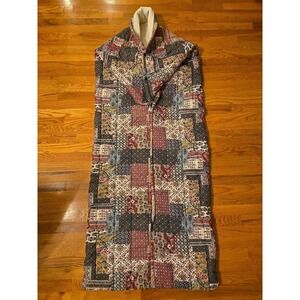 Vintage Boho 70s Patchwork Wearable Sleeping Bag Snuggie Zipper‎ Snaps Camping